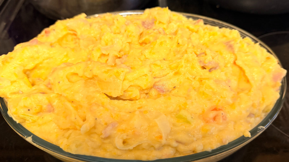 Cheesy Bacon, Leek & Potato Pie