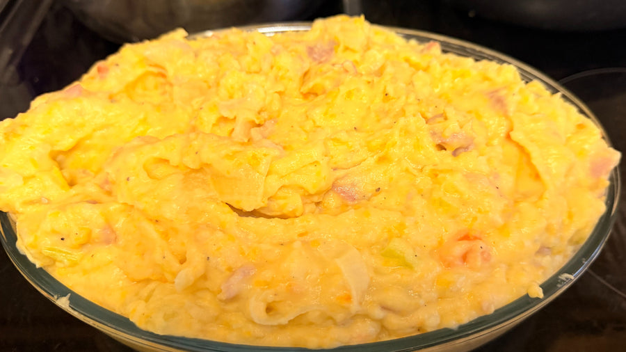 Cheesy Bacon, Leek & Potato Pie